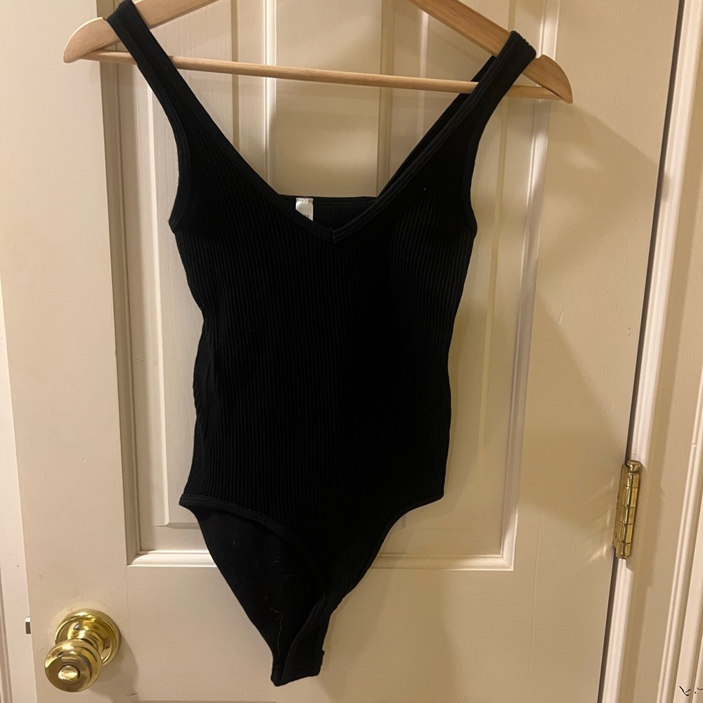 Aura Black Bodysuit One Piece Classic Design